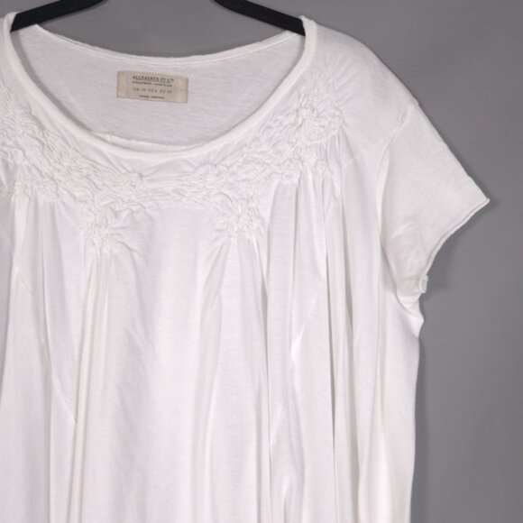 ALLSAINTS SPITALFIELDS TRELLIS TOP White Asymmetrical PORTUGAL🇵🇹MADE Size 6 - Picture 7 of 11